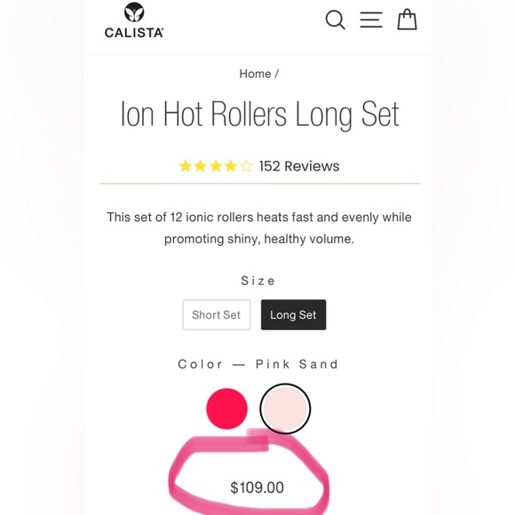 Calista Pink Ion Hot Rollers Set - NEW - Picture 8 of 8